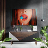 Lollipop Brushed Aluminium Dibond Wall Art.